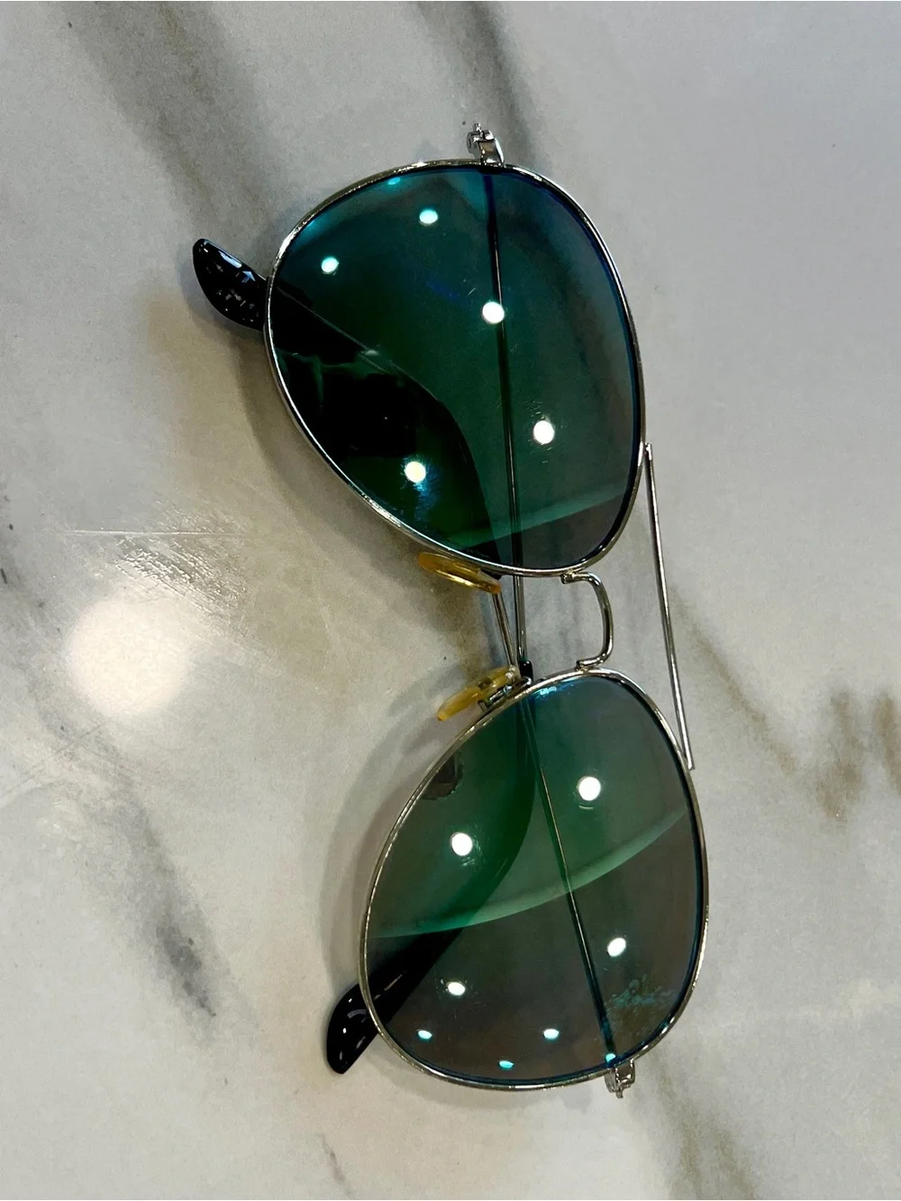 H&M Silver Aviator Sunglasses with Mirrored Lens